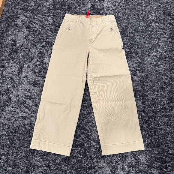 SPANX Stretch Twill Pull-On Cropped Wide-leg Pant  (Khaki, M) - Picture 2 of 6